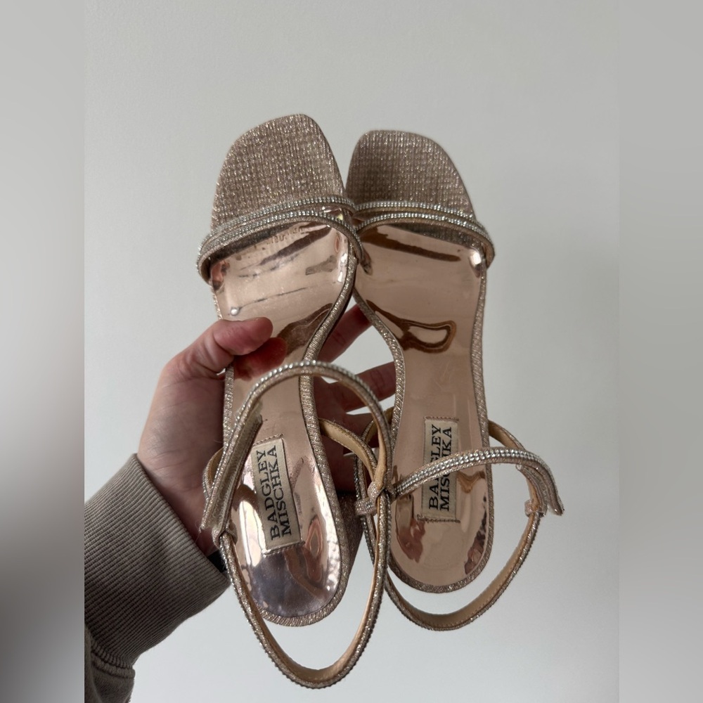 Mishka Sparkling Gold Heels